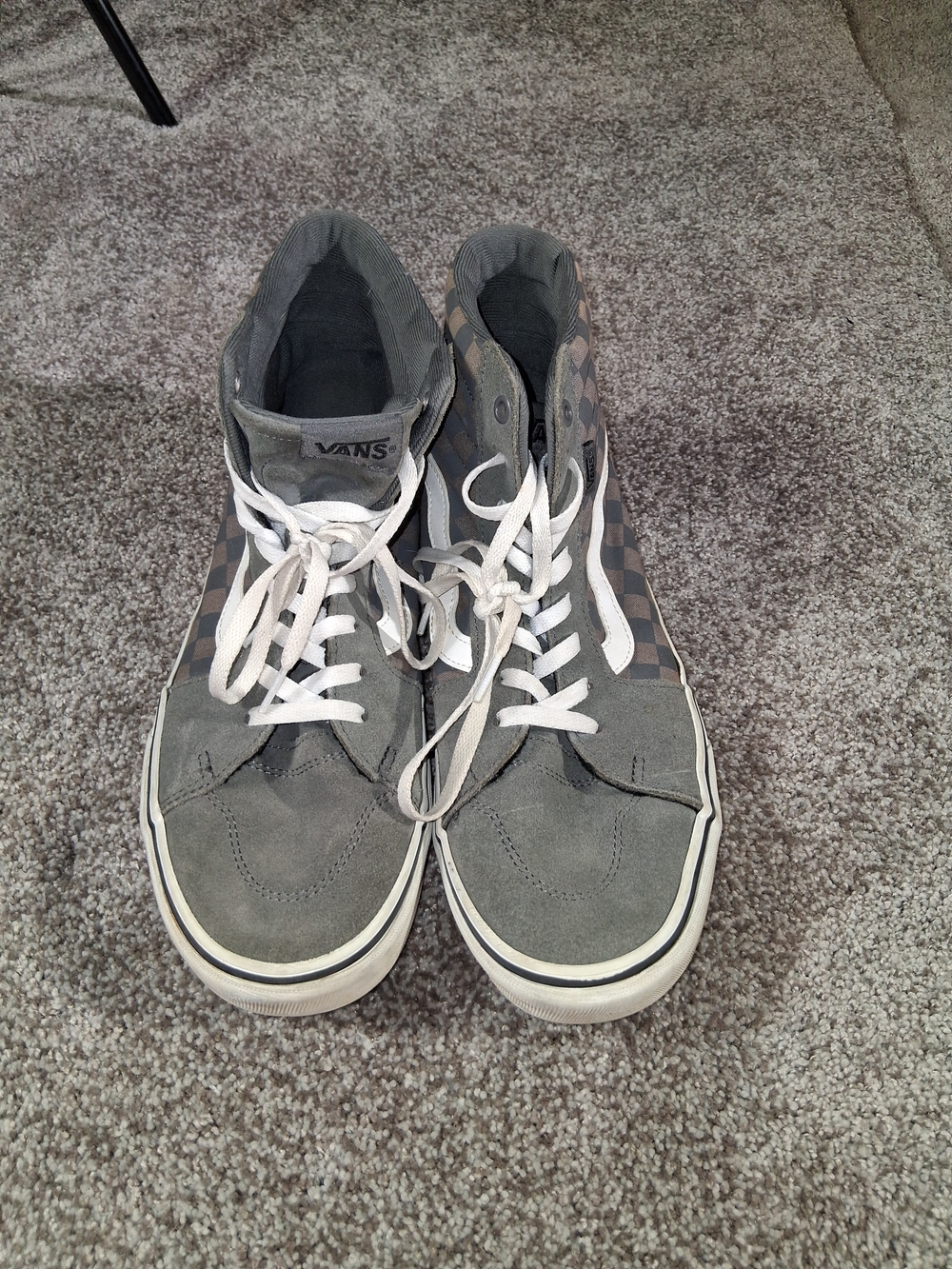 Vans Filmore Y2k Hi Top Grey Checkerboard High-Top Sneakers
